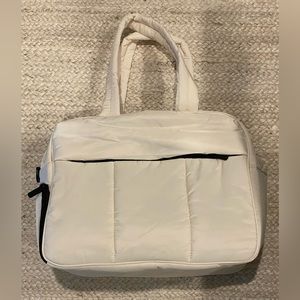 LOOK FOR LESS Calpak Style Luka Duffel in White/Cream